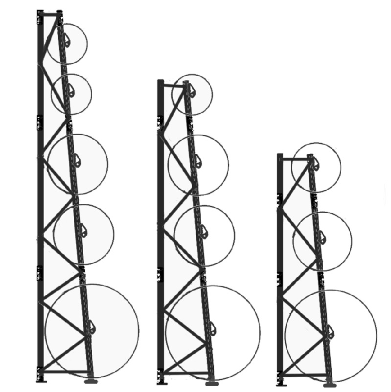 Rack à tourets dynamique modulaire CABLERACK® – simple ou double face, 4 hauteurs de 2400 à 5500 mm - Image 3