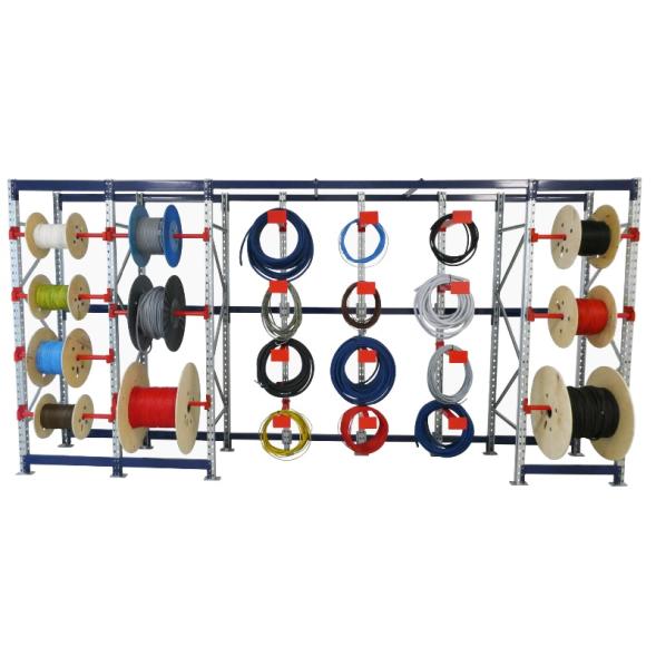 Rack cantilever modulaire CABLERACK® COURONNES pour couronnes de câbles – Hauteur 2050 mm, Profondeur 600 mm 4
