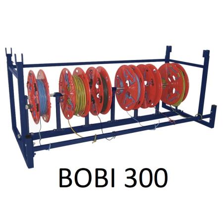 Support dérouleur de couronnes de fils BOBI 300 – 6 bobines diamètre 300 mm, largeur 100 mm 1
