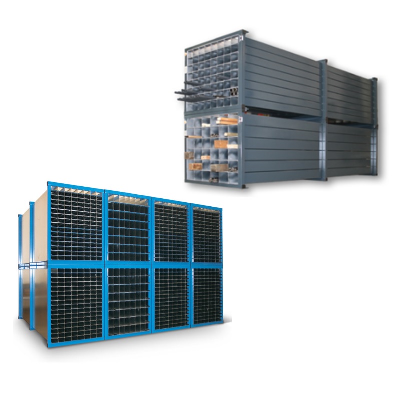 Modules de stockage en nid d&rsquo;abeille pour produits longs – 16 à 64 cases – profondeur 3 ou 6 m – SEGEMA - Image 1