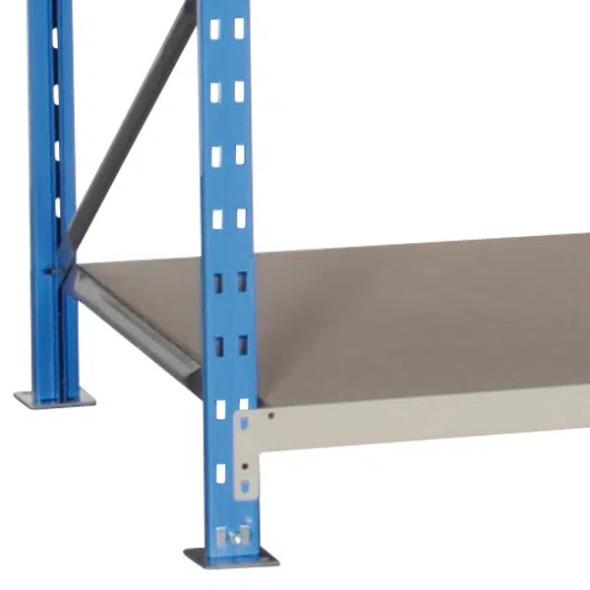 Rayonnage mi-lourd économique PROFILPLUS – longerons et platelages – capacité 140 à 210 kg par niveau 4