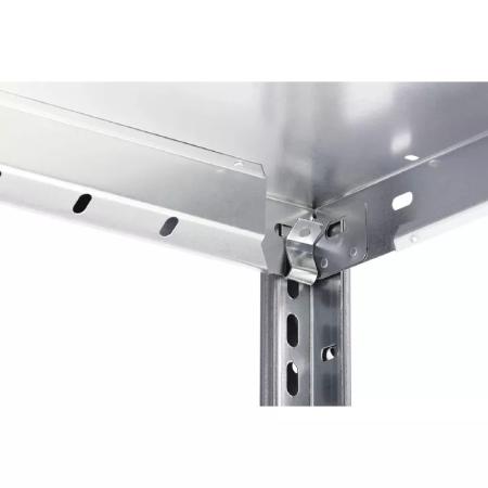 Rayonnage à tablettes métalliques tôlées évolutif ST40 – 6 hauteurs, 5 profondeurs, 5 longueurs – Capacité 80 à 330 kg 3
