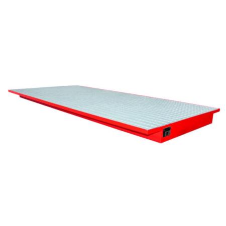 Bac de rétention suspendu acier pour rack de stockage industriel – 325 litres – pour lisses 1800 à 3600 mm 1