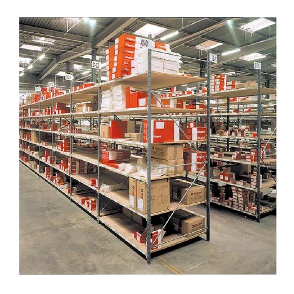 Rayonnage mi-lourd économique PROFILPLUS – longerons et platelages – capacité 140 à 210 kg par niveau 1