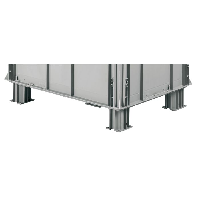 Lot de 4 sabots pour caisse plastique ATHENA L.800 x P.600 mm – Accessoire de surélévation 1