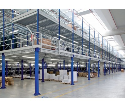 Plateforme de stockage industrielle sur 2 niveaux – métallique pour charges lourdes 1