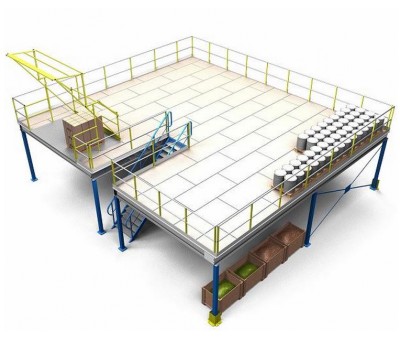 Plateforme industrielle longue portée PAILLET – mezzanine jusqu&rsquo;à 10 m entre poteaux, charge 250 à 1500 kg/m² 1