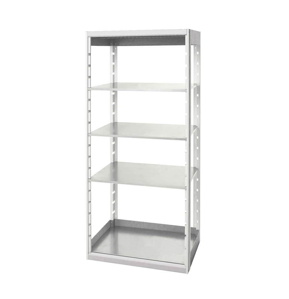 Rayonnage Cubio 8520 – 4 tablettes – 800x525x2000 mm – RAL 7035 – 46001002.16V 1