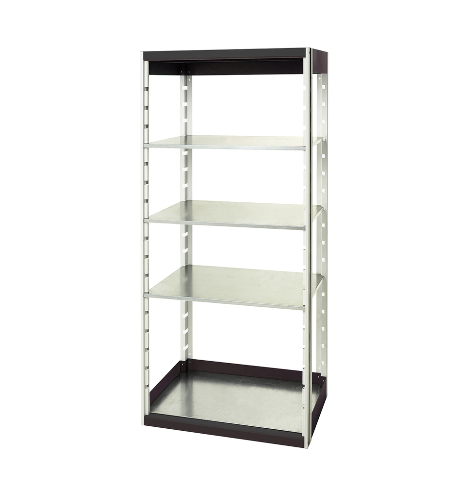 Rayonnage Cubio 8520 – 4 tablettes – 800x525x2000 mm – RAL 7035/7016 1