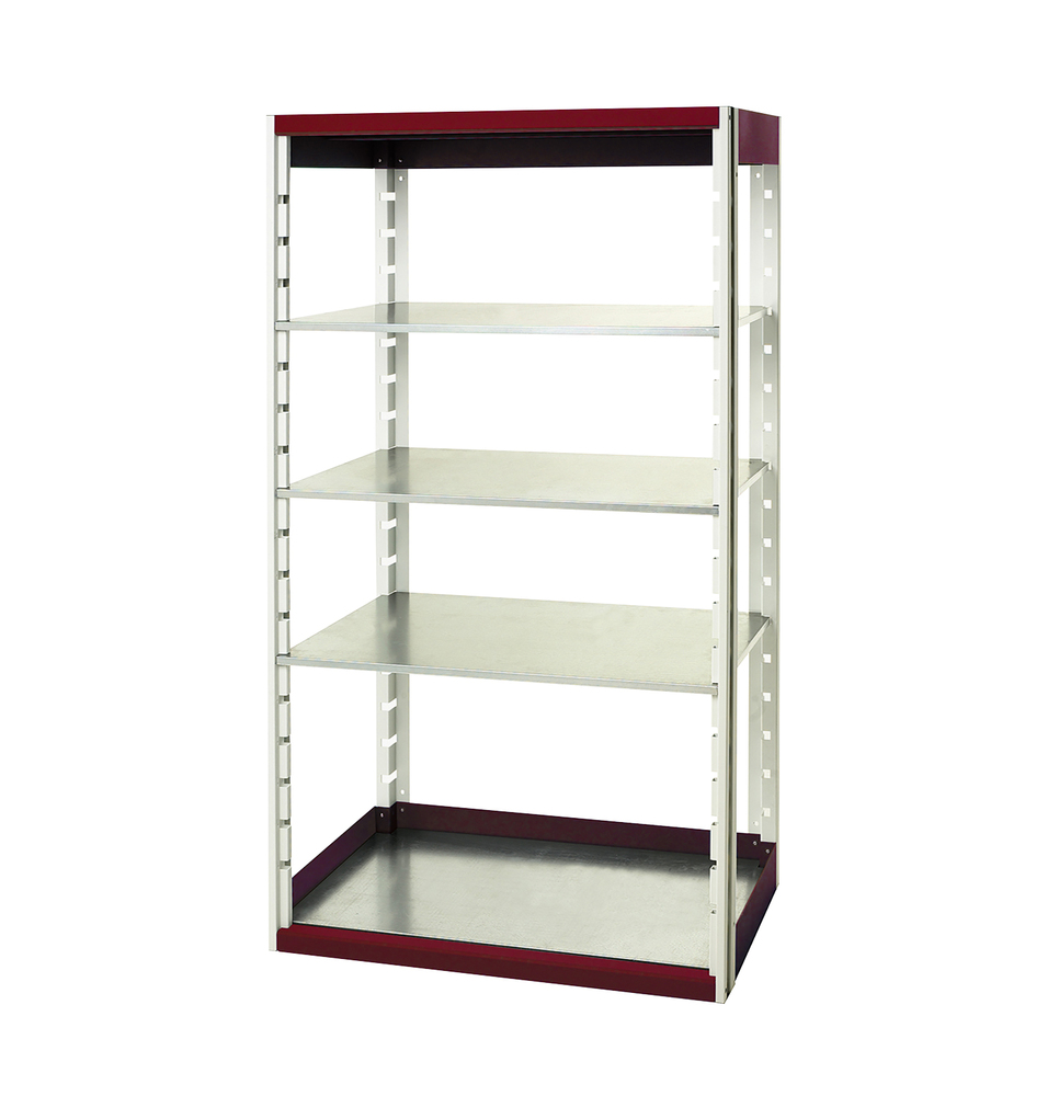 Rayonnage Cubio 10520 – 4 Tablettes – Acier Galvanisé – 1050x525x2000 mm – RAL 7035/3004 1