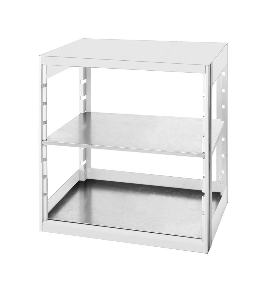 Rayonnage Cubio 8610 – 2 Tablettes – 800x650x1000 mm – Acier galvanisé – RAL 7035 1