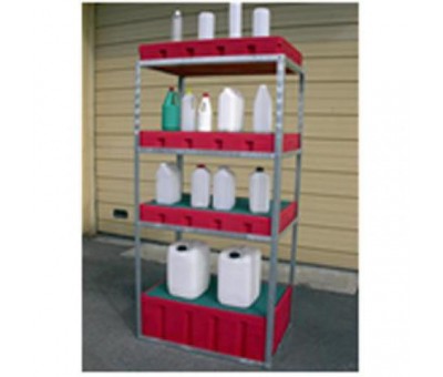 Etagère de rétention ETPFCP MDM en acier galvanisé – pour bacs 100 et 200 litres – 2000 x 1010 x 610 mm 1