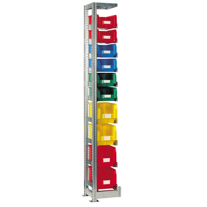 Kit suivant – rayonnage TR H.2010 mm pour bac et caisse L.200 x P.350 mm – rayonnage industriel 1