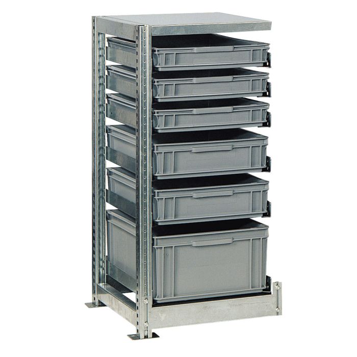 Rayonnage TR H.1010 mm pour caisse 600×400 mm – Hauteur utile 900 mm 1