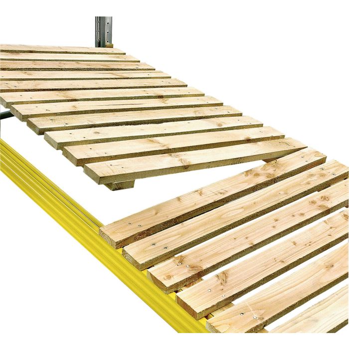 Platelage bois claire voie Palstar pour rayonnage lourd – L.2700 x P.800 mm, épaisseur 27 mm en sapin 2