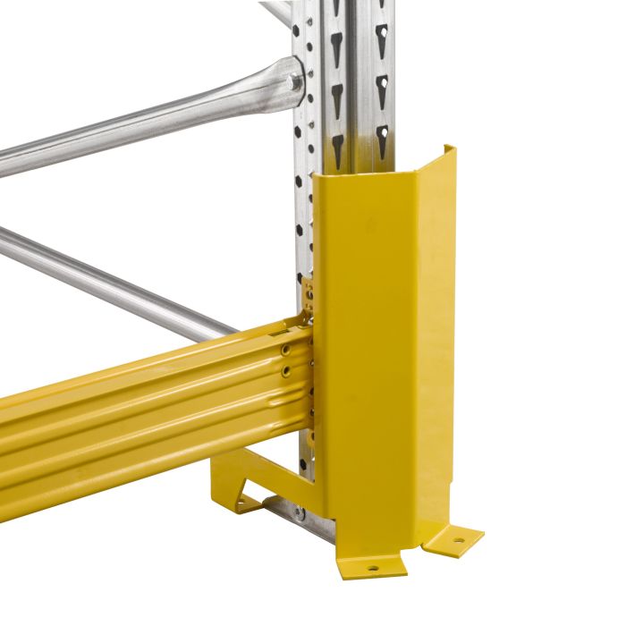 Sabot de protection lisse basse pour rack à palettes – Acier époxy jaune RAL 1021 – L. 163 x P 240 mm 1