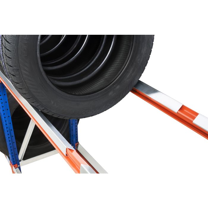 Paire de profils porte-pneus galvanisé L.1850 mm pour rayonnage GV4 1