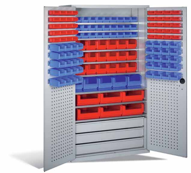 Armoire à bacs grand volume avec tiroirs – 1950x1100x535 mm – Système d&rsquo;ouverture Ergo-Lock 1