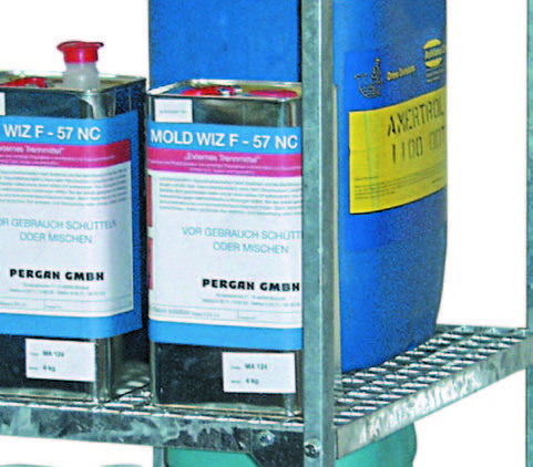 Rayonnage de rétention 13/20 à tablettes en caillebotis – Acier galvanisé – Charge 200 kg/niveau 3