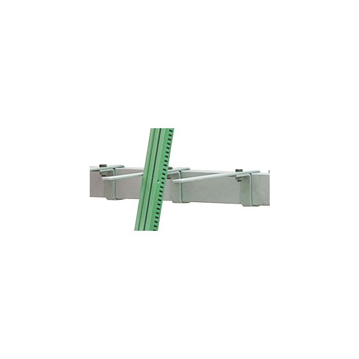 Crochet L.350 mm pour rayonnage porte-barres vertical – fixation sur traverses 1