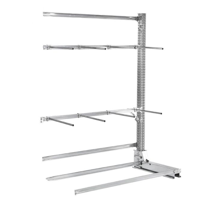 Cantilever léger vertical Longueur 1500 mm – Rayonnage galvanisé pour stockage de tubes et barres 3