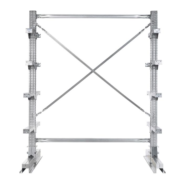 Rayonnage Cantilever léger double face Longueur 1500 mm élément départ CANTISTAR – Bras support réglables 1