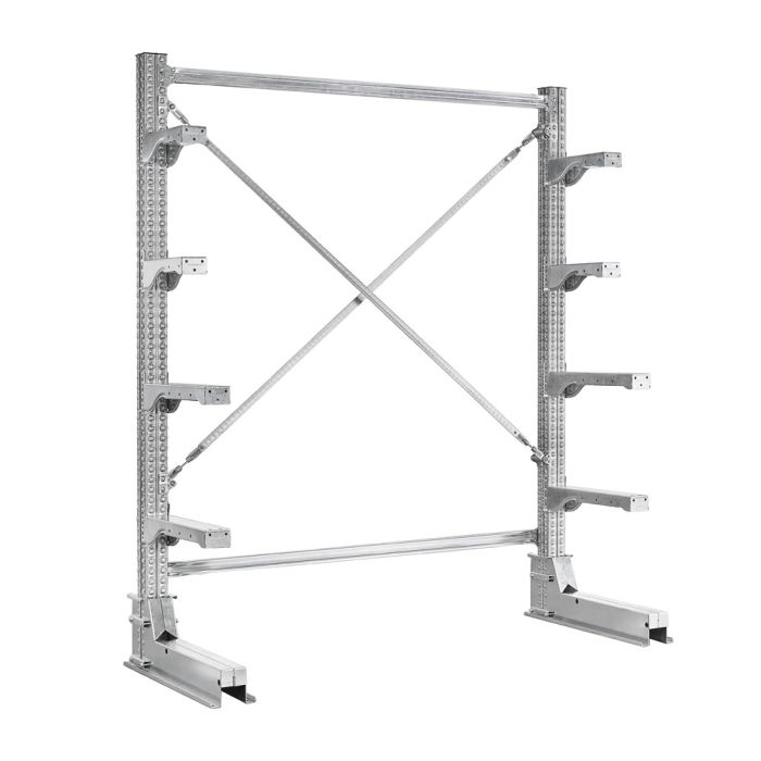 Rayonnage Cantilever léger double face Longueur 1500 mm élément départ CANTISTAR – Bras support réglables 3
