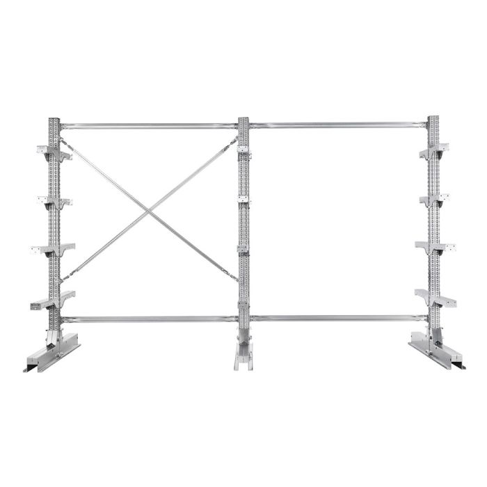Cantistar – Cantilever léger double face Longueur 2400 mm – Rayonnage galvanisé pour barres, tubes, profils 3