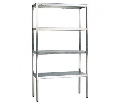 Rayonnage étagère inox soudée 4 niveaux – 1800 mm de hauteur – Largeurs 430 et 550 mm 1