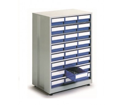 Armoire à bacs haute densité TRESTON – capacité 240 kg – 0,25 m² au sol – acier gris 1