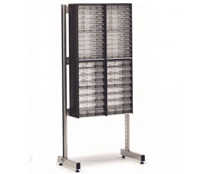 Stand à bacs transparents simple ou double face BS-550L & BS-550T – Rayonnage à bacs Treston 1