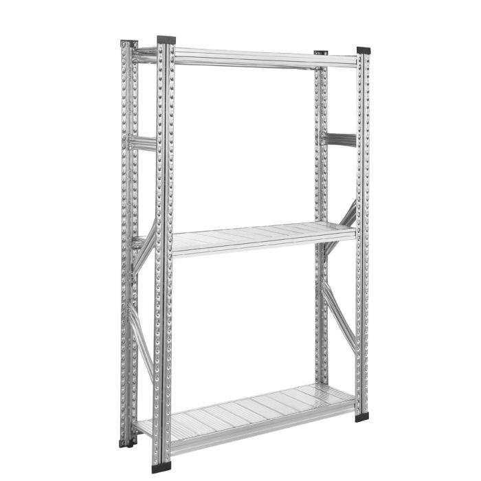 Rayonnage Galvastar L.900 x P.320 x H.1576 mm – 3 niveaux galvanisés – Charge 130 kg/tablette 3