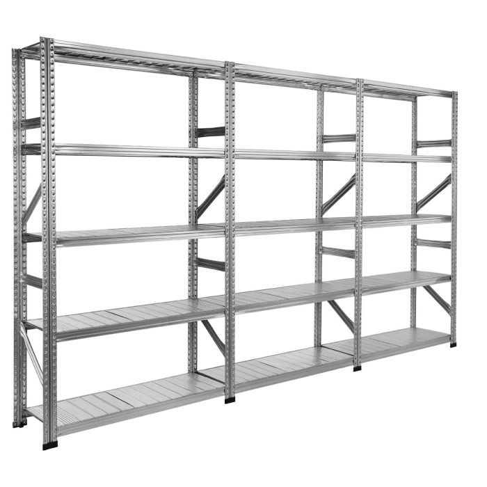 Rayonnage métallique Galvastar L.3230 x P.400 mm – 15 tablettes – Charge 155 kg/tablette – Galvanisé 2