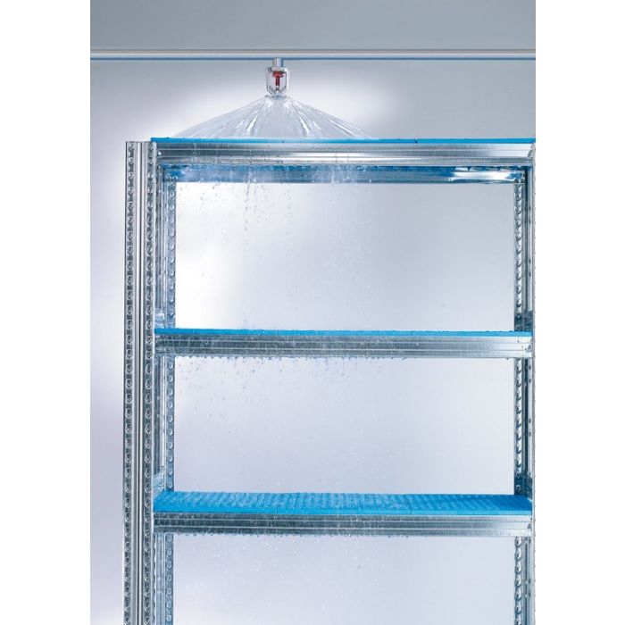 Rayonnage Galvaplast avec 10 tablettes plastiques bleues – L.1880 mm – Charge 130 kg par niveau 2