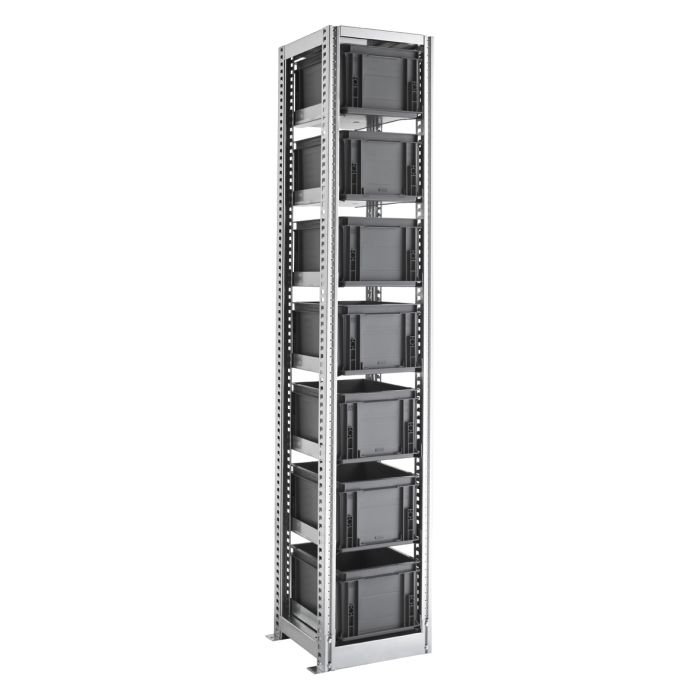 Kit TR départ H.2010 mm avec caisses 4322A – Rayonnage métallique avec 7 bacs plastiques Athéna 20 litres 1