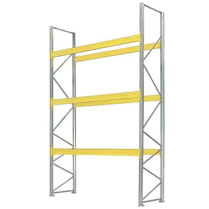 Rack palette PALSTAR – 3 niveaux 2150 kg par niveau – L.2700 x P.1100 x H.4500 mm – Stockage 12 palettes Euro 1
