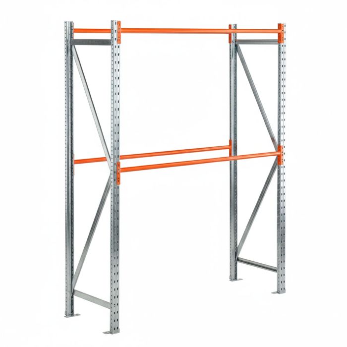 Kit suivant rayonnage vêtements GV4 2 niveaux L.1500 mm – échelles galvanisées H.2000 x P.600 mm - Image 1