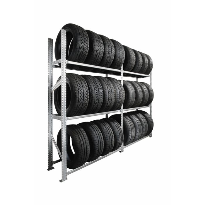 Rayonnage porte-pneus à composer GV3 – 3 niveaux pour pneus et jantes – Longueur 1200 mm 1