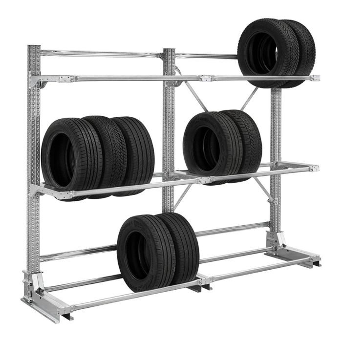 Rayonnage porte-pneus CANTISTAR – Cantilever métallique pour stockage jusqu&rsquo;à 240 kg par niveau 1