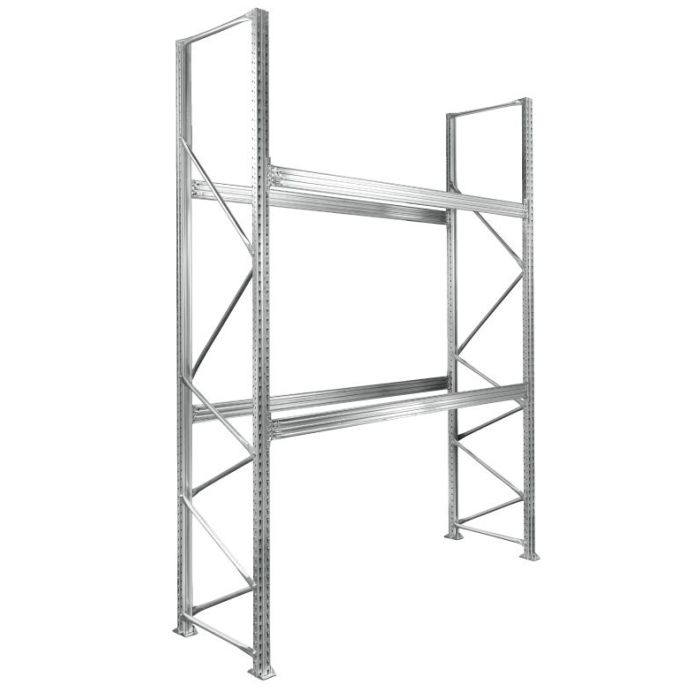 Rayonnage galvanisé PALSTAR 2 niveaux – L. 2700 x P. 1100 x H. 3500 mm 1