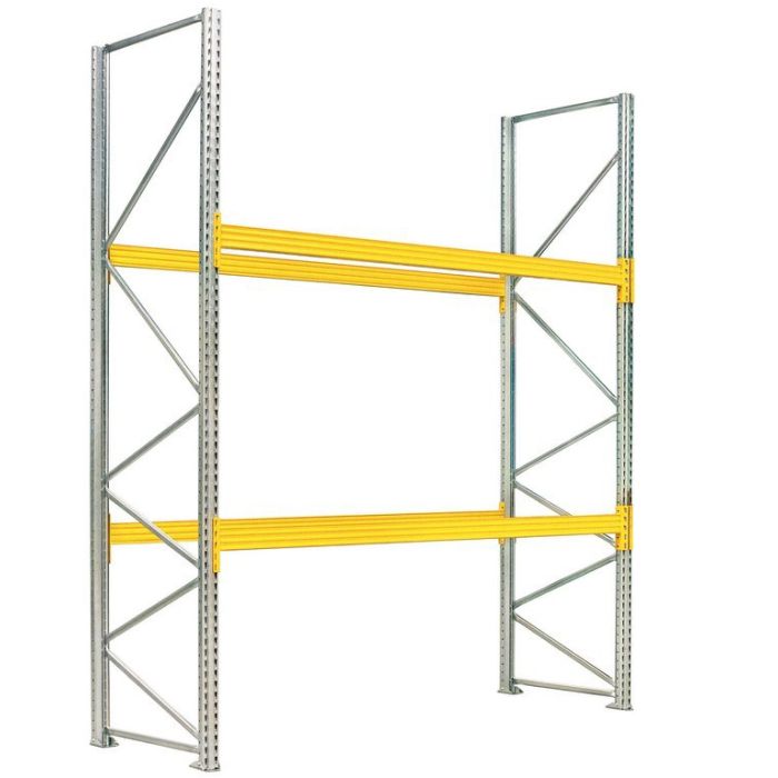 Rayonnage peint 2 niveaux à composer PALSTAR – L. 2700 x P. 1100 x H. 3500 mm 1
