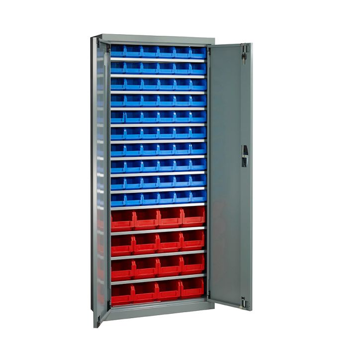 Armoire à bac 1655 E – avec ou sans portes – 60 bacs 1 litre et 16 bacs 3,8 litres 1