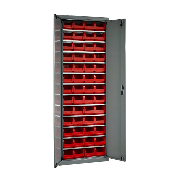 Armoire à bac 2000 D – Armoire métallique avec 52 bacs plastique de 3,8 litres – L. 700 x P. 270 x H. 2000 mm 1