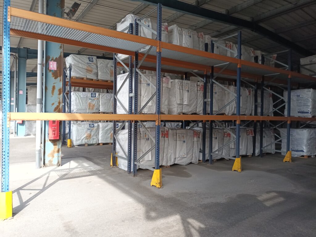 Rayonnage à palettes KIMER – 10 échelles 4000 x 1100 mm et 40 lisses 2700 mm 3