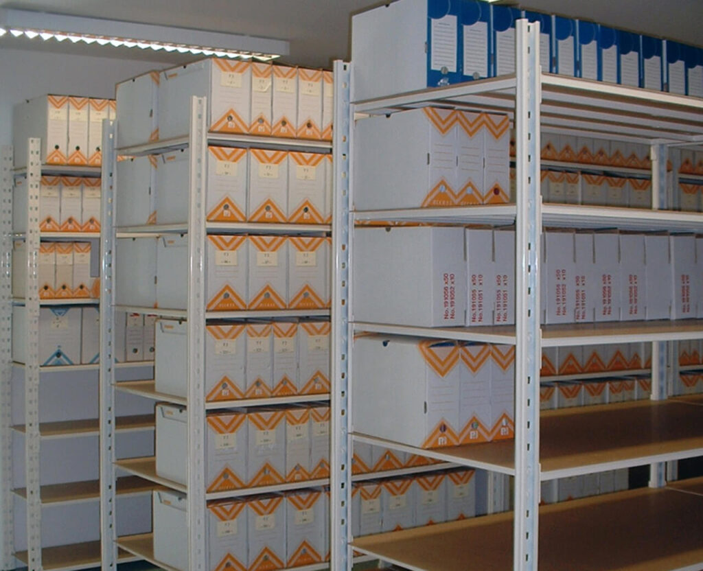Rayonnage boites d’archives tubulaire fixe – fabriqué en France – hauteur 1500 à 2200 mm 3