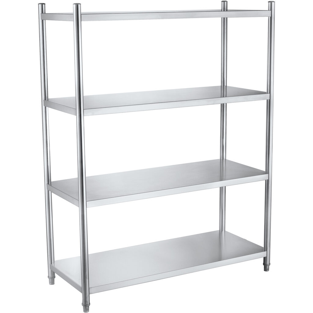 Étagère professionnelle Staisans acier inoxydable 1200x600x1550mm – 4 étagères pour charges lourdes | Adexa SR1200B2 1