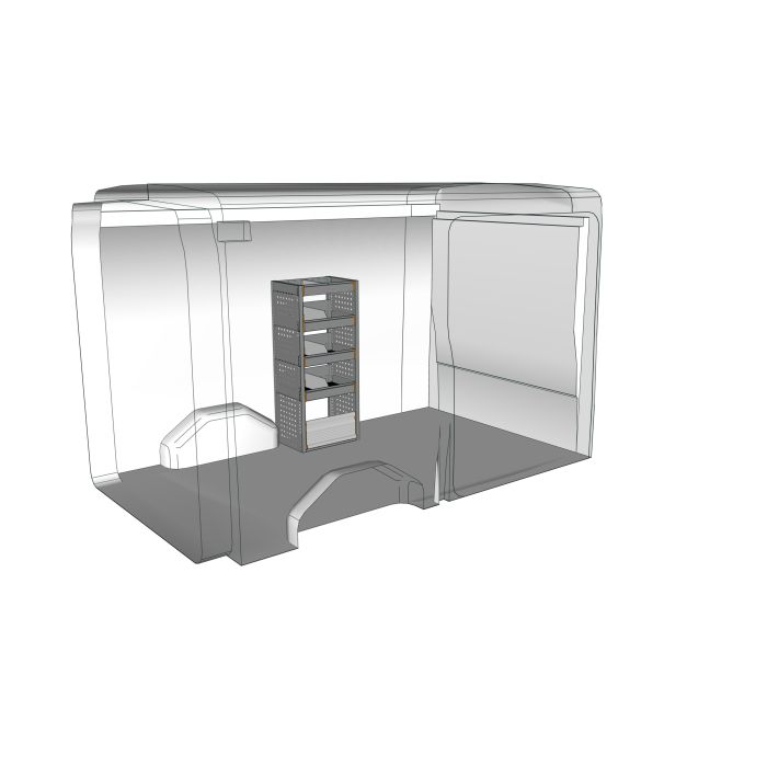Kit Flexa Basic – Aménagement métallique 4 niveaux – 508 x 365 x 1200 mm 1