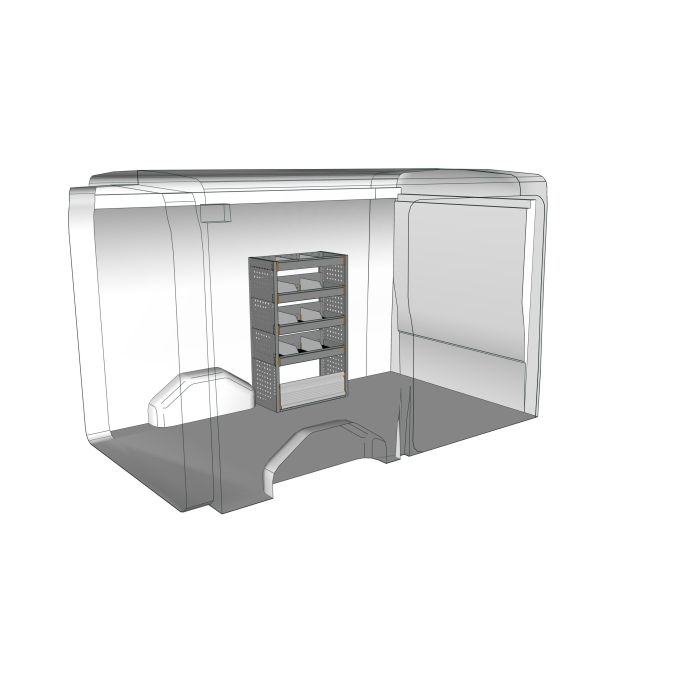 Kit Flexa Basic – Aménagement métallique 4 niveaux – 717 x 365 x 1200 mm 1