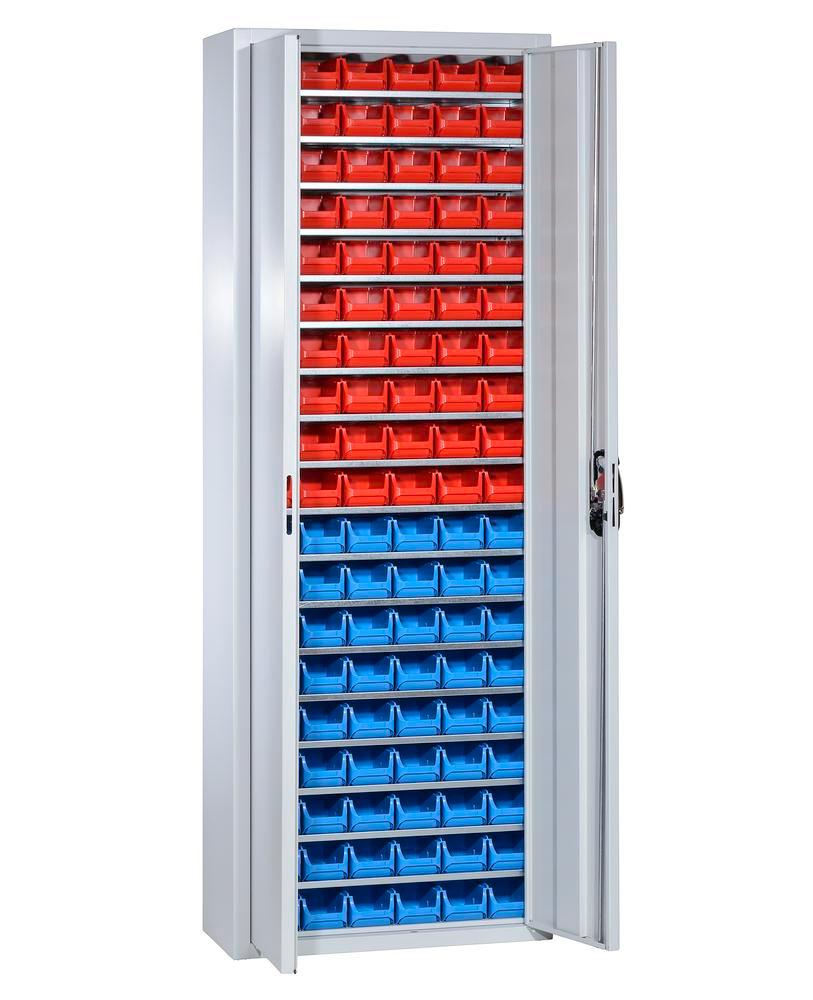 Armoire de rangement avec 114 bacs à bec pro-line A – 700 x 300 x 1980 mm – Vestiaire et armoire à matériel 1