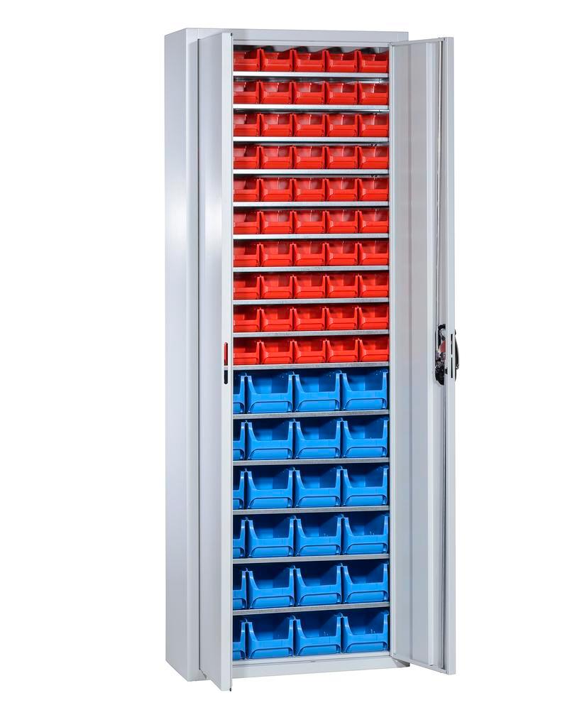 Armoire de rangement vestiaire et armoire à matériel – 84 bacs à bec pro-line A – acier – 700 x 300 x 1980 mm – capacité 800 kg – DENIOS 1